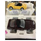 (2) Franklin Mint Corvettes