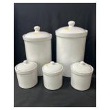 (5) Ceramic Canisters
