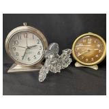 (2) Alarm Clocks w/ Glass Motorcycle