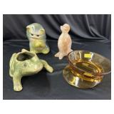 Ashtray w/ Planter & Figurines