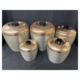 Mid Century Aluminum Canister Set