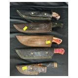 (5) Damascus Blade Crafted Knives