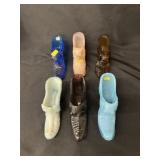 (6) Art Glass Shoes