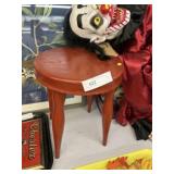 Red Painted Footstool