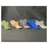 (5) Art Glass Shoes
