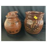 2 Pcs. Becky Mummert Redware Pottery