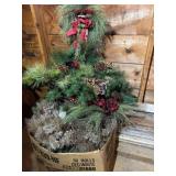 Artificial Pine Holiday Decor With Box