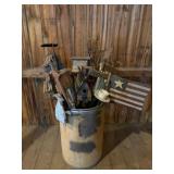 Rustic Decorative Items in Barrel