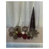 Wire and Glitter Holiday Decor Lot