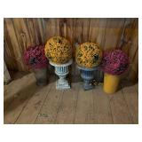 Four Potted Artificial Mums