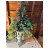 Decorative Planter w/ Artificial Pine Arrangement
