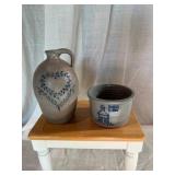 Signed Stoneware Jug and Crock Set