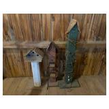 (3) Wooden Decorative Birdhouses