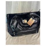 JM New York Black Croc-Embossed Tote Bag