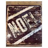 Wooden Sign with Noel Lettering