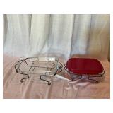 Glass Bakeware with Metal Stands and Lid