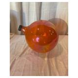 Large Amber Glass Bottle with Short Neck