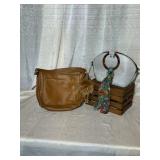 Michael Kors Leather Bag and Weave Purse