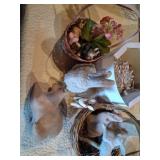 Decorative Rabbits, Baskets, and Lights