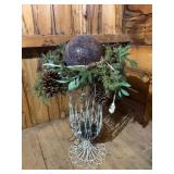 Wire Plant Stand With Decorative Arrangement