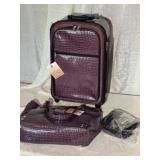 JM New York Faux Croc Luggage Set