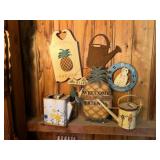 Decorative Watering Cans and Wall Plaques Lot