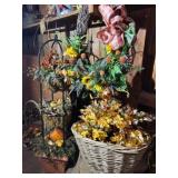 Fall-Themed Wreath, Basket, and Decor Tower