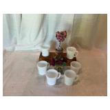 6 Anchor Hocking Fire-King Milk Glass Mugs