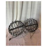 Wire Frame Holiday Light Ball Decorations