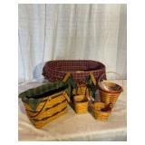 Longaberger Basket Assortment With Liners