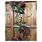 Holiday Wreaths and Decorative Birdhouses Lot