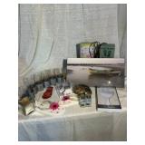 Beach-Themed Decor and Glassware Lot