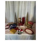Christmas Tableware and Decor Lot