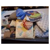 Handmade Fabric Throw Pillows Lot