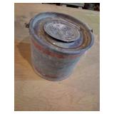 Metal Ash or Coal Scuttle with Hinged Lid