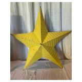 Yellow Metal Five-Point Barn Star