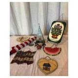 Painted Decorative Wall Plaques and Figurines