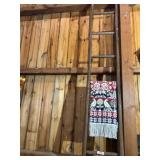 Wooden Ladder with Woven Textile