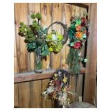 Faux Autumn Floral Arrangements