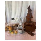 Easter Decor with Rabbits and Chicks