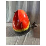 Glazed Ceramic Bird Figurine
