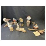 Asst. Carved Wood Song Birds