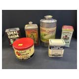 Vintage Cocoa, Fruit & Vegetable Tins