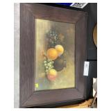 Framed LIthograph of Fruit