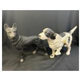 (2) Cast Metal Dogs