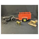 Diecast Tractor w/ Cast Metal Figurines