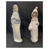 (2) Lladro Porcelain Figurine