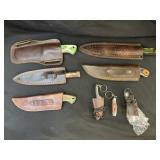 Assortment Damascus Blade Crafted Knives