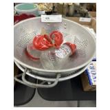 Strainers w/ Vintage Syrup Bottles