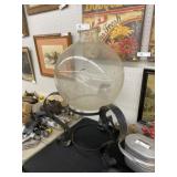 Large Glass Vase on Stand